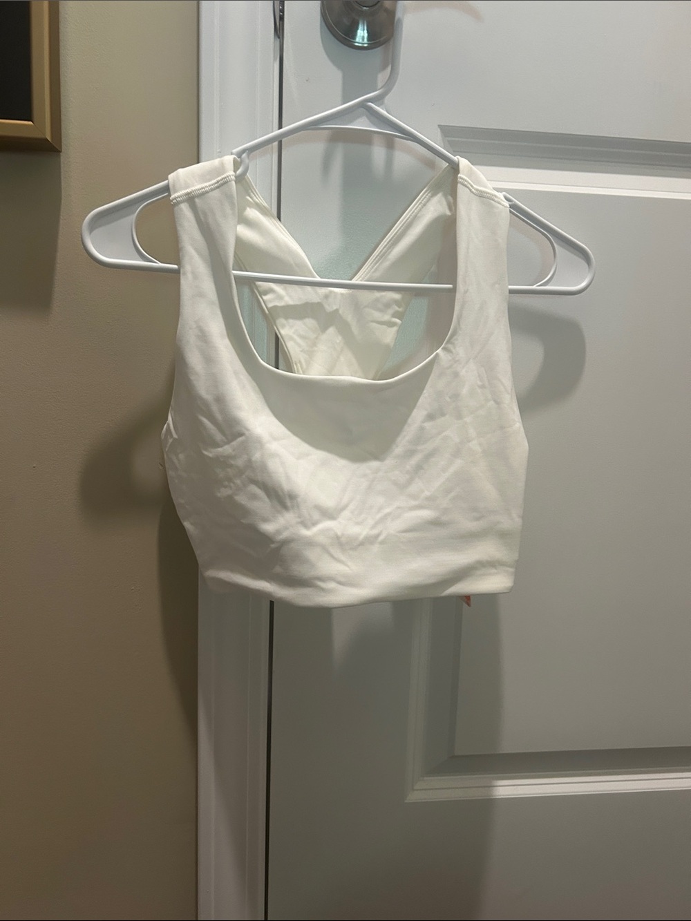 FP Movement by Free People White Cross-Back Seamless Sports Bra